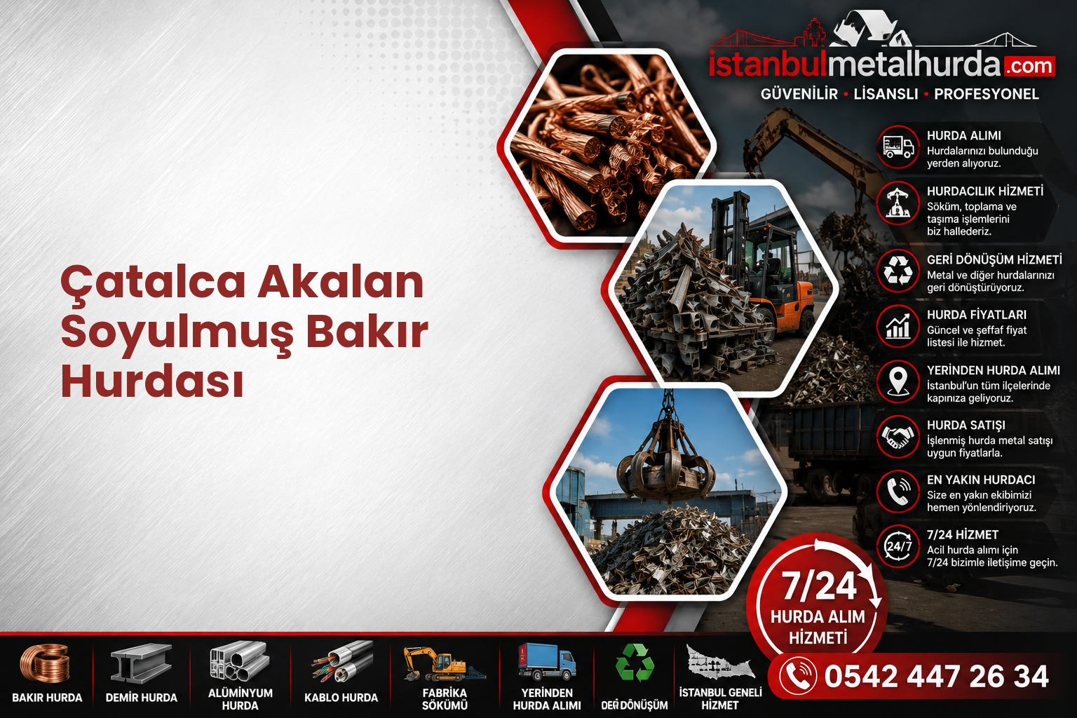 Çatalca Akalan Soyulmuş Bakır Hurdası