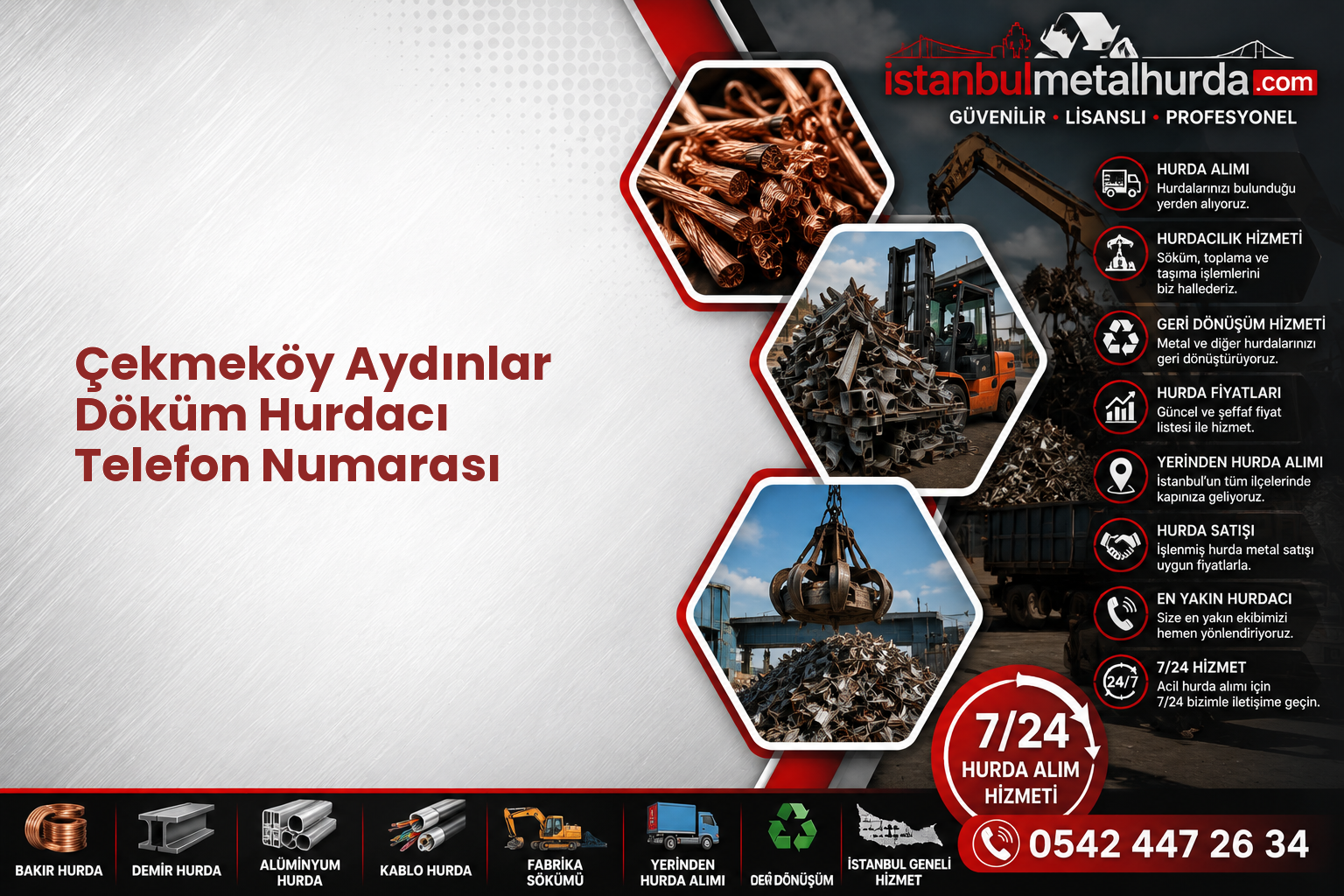 Çekmeköy Aydınlar Döküm Hurdacı Telefon Numarası