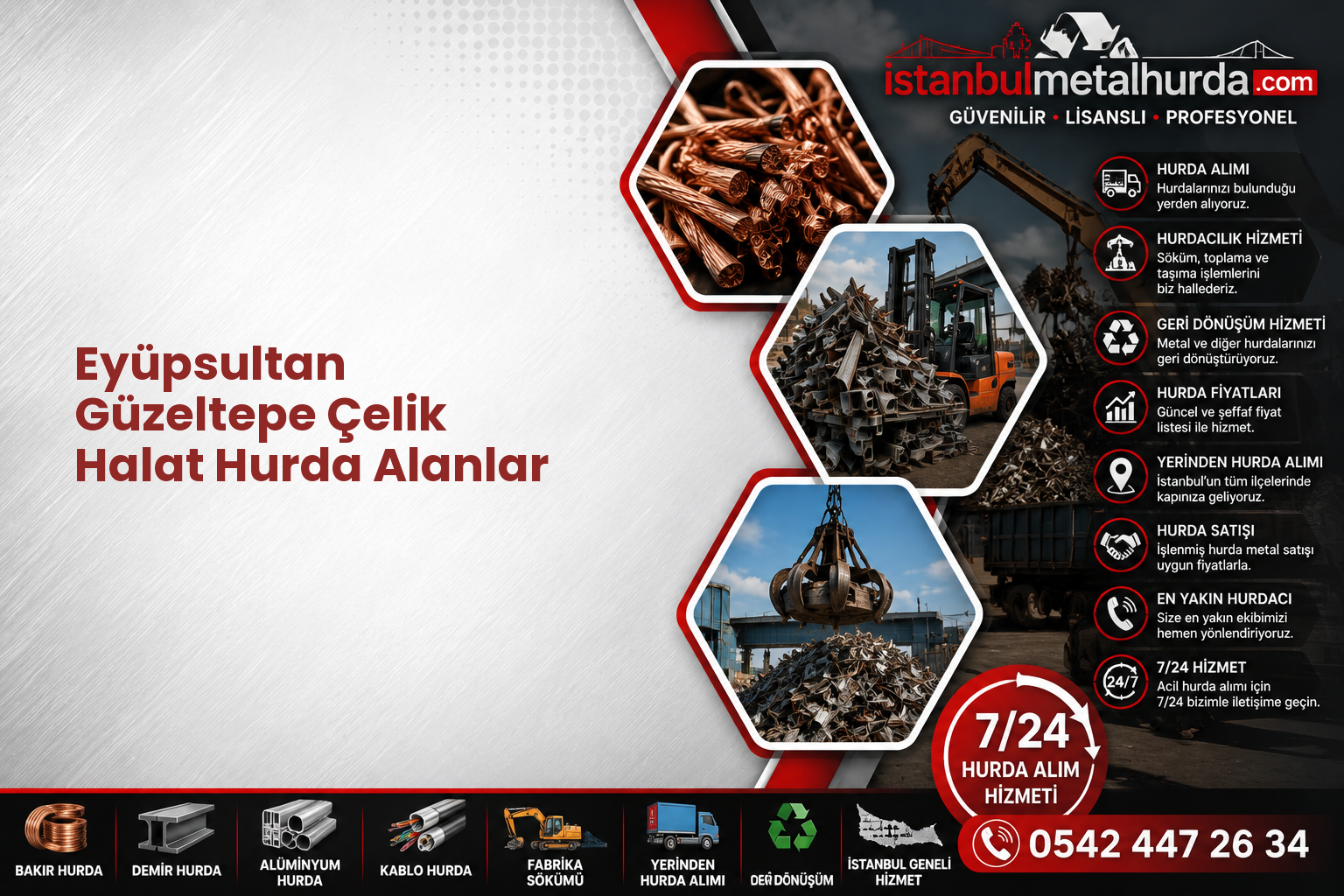 Eyüpsultan Güzeltepe Çelik Halat Hurda Alanlar