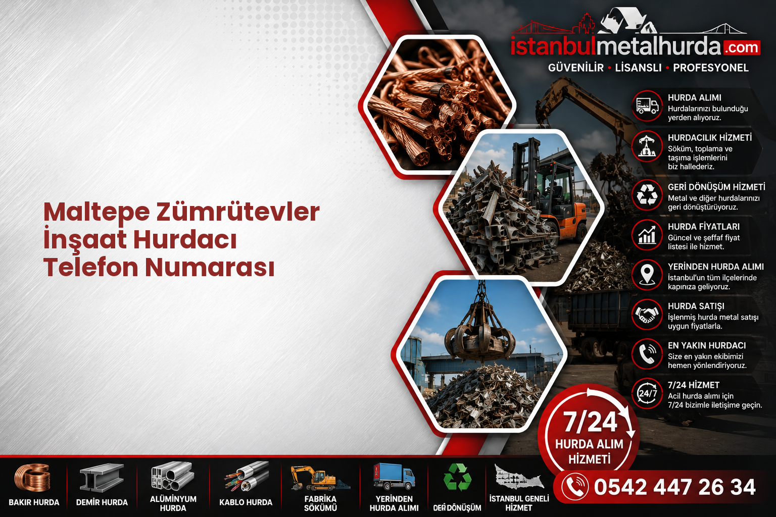 Maltepe Zümrütevler İnşaat Hurdacı Telefon Numarası