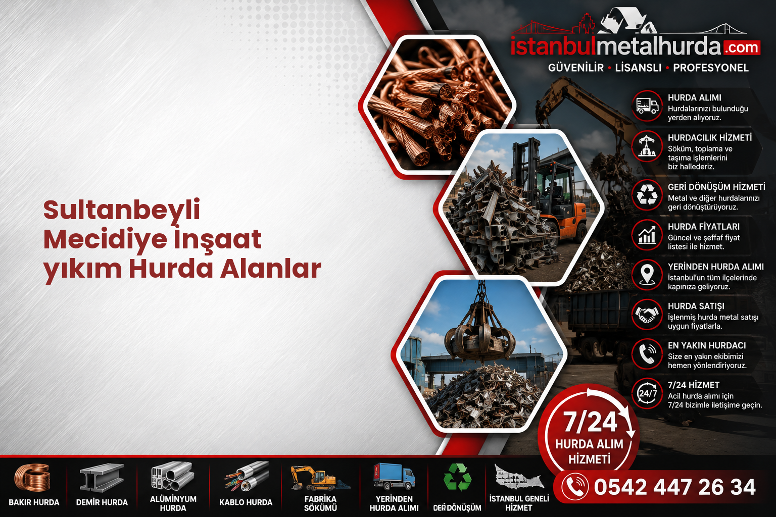 Sultanbeyli Mecidiye İnşaat yıkım Hurda Alanlar